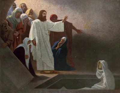 Gesù che resuscita Lazzaro dai morti da Gebhard Fugel